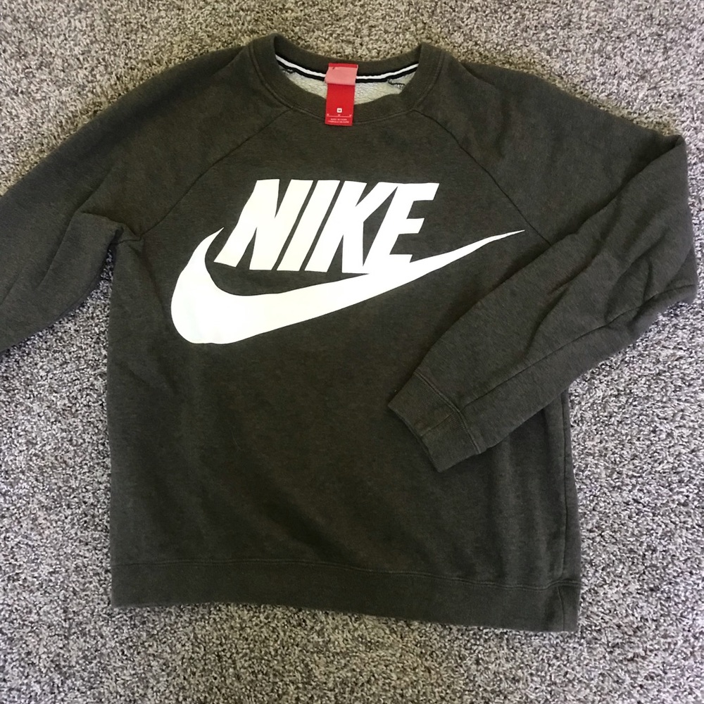 Nike olive green crewneck